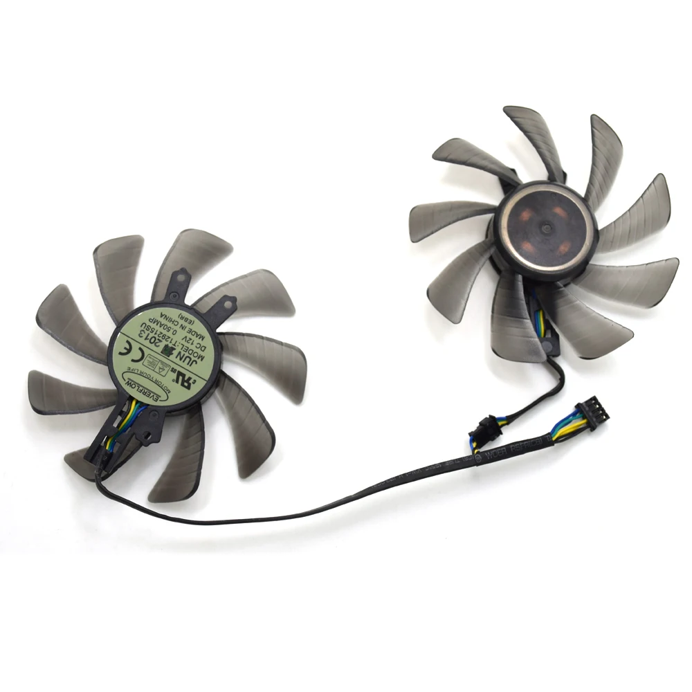 Everflow T129215SU 85 мм DC 12 В 0.50A Графика карты вентилятор охлаждения для ASUS GTX460 hd6790 GTX650Ti