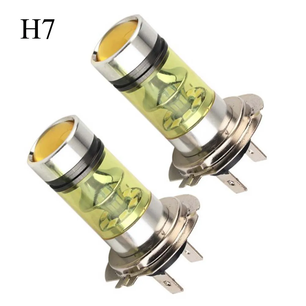 2 шт./компл. автомобиля H1/H3/H4/H7/H8(H11)/9005/9006 2828MSD Светодиодные Автомобильные передние фары светодиодный фонарь Золото 20 светодиодный 100 Вт супер яркий Автомобильная лампочка
