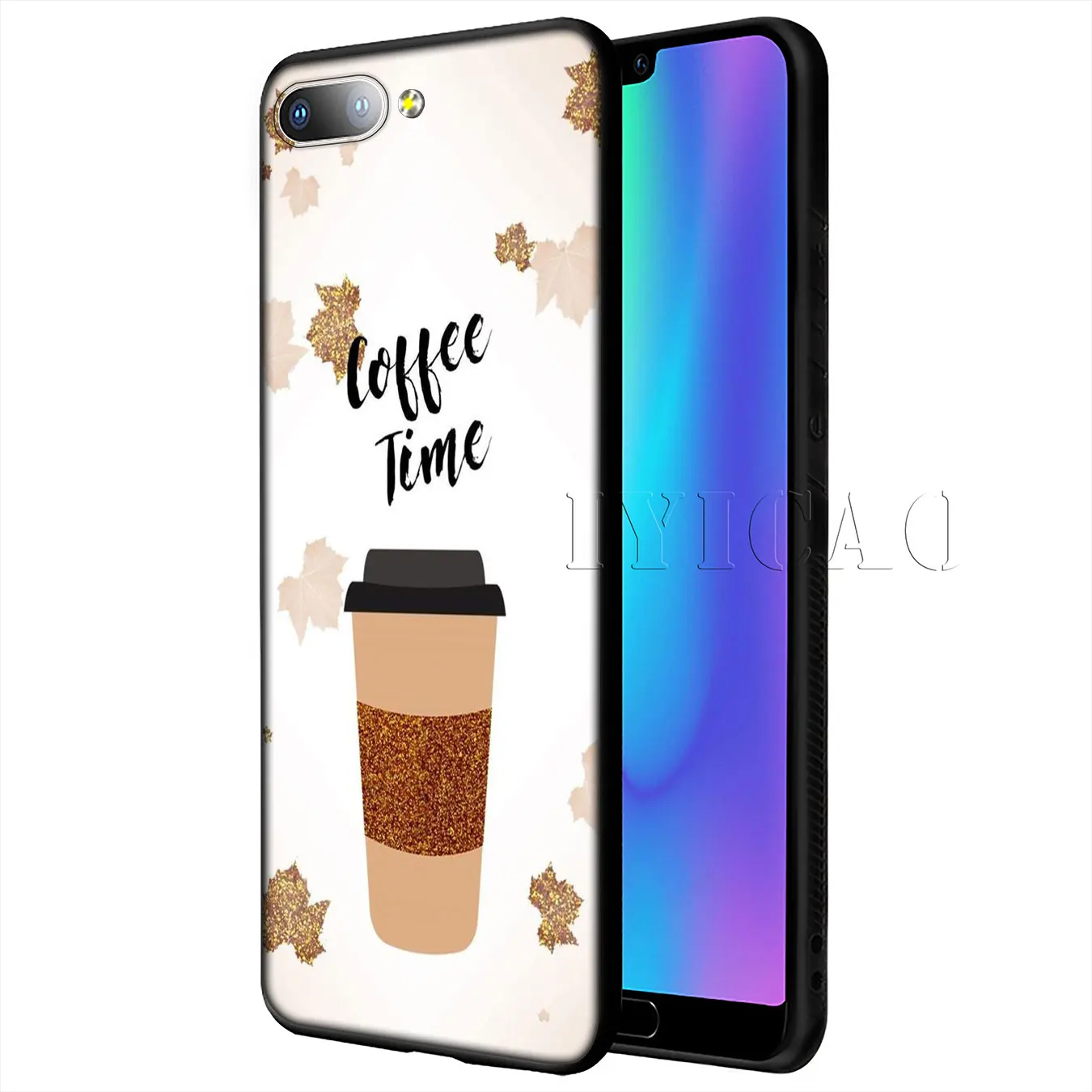 IYICAO Ok But First Coffee Book Girl Soft Case for Huawei Y9 Y7 Y6 Prime 2019 Honor 20 8C 8X 8 9 9X 10 Lite 7C 7X 7A Pro |