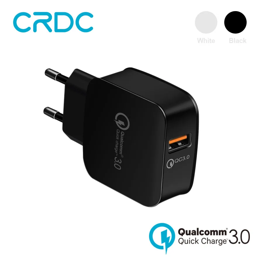 CRDC Usb телефон Зарядное устройство Quick Charge 3 0 Smart Travel быстро ЕС США адаптер для IPhone X 8