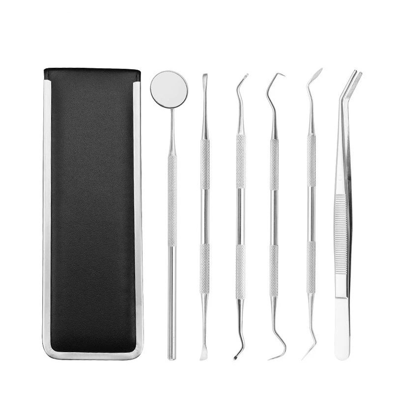 6PCS a Set Teeth Scraper Waxing Carving Kit Dental Lab Tools Equipment Oral Hygiene Instruments Care with Bag | Красота и здоровье