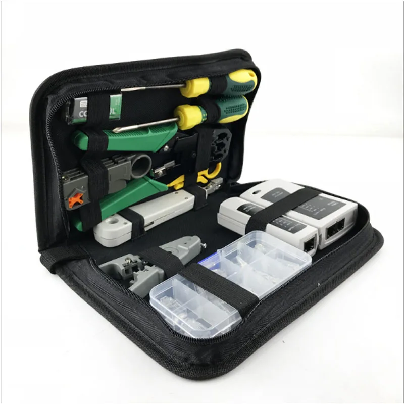 11 в 1 Набор инструментов для ремонта компьютерной сети тестер кабеля LAN резак