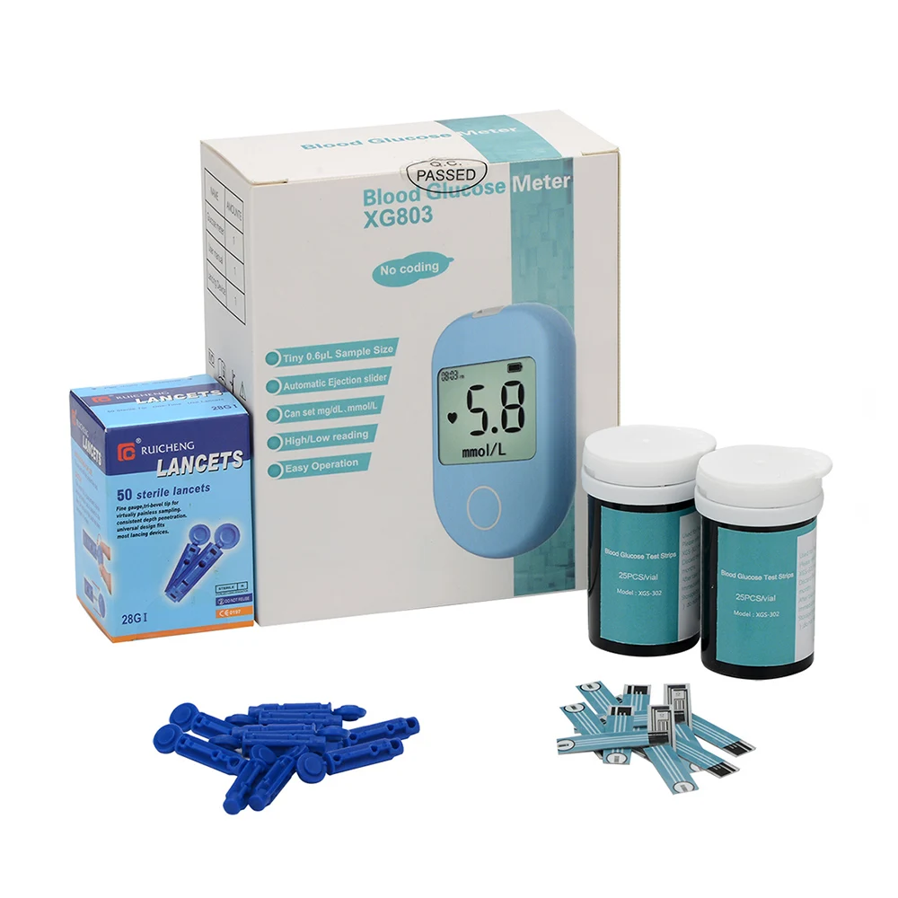 2 единицы mmol/L& mg/dl измеритель уровня глюкозы в крови с полосками Lancets Pen 0.6ul медицинский измеритель уровня сахара в крови глюкометр диабет авто код