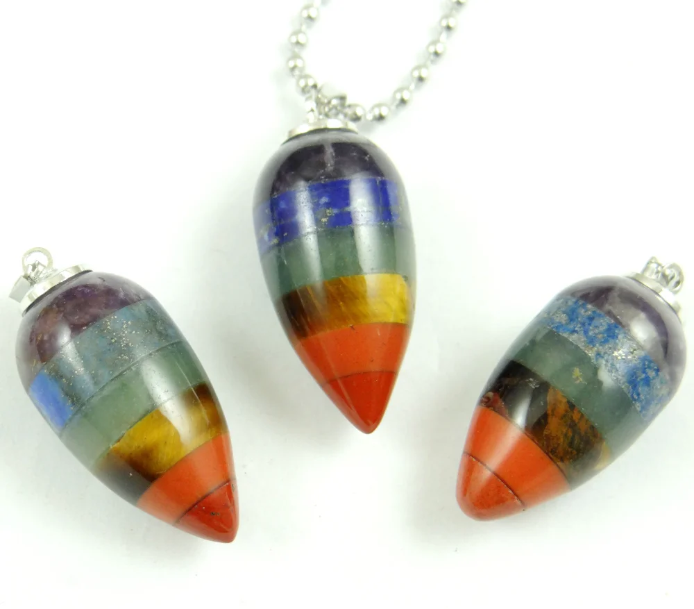 Натуральный Камень Радуга 7 Чакр Исцеление многослойный Фиолетовый Кристалл