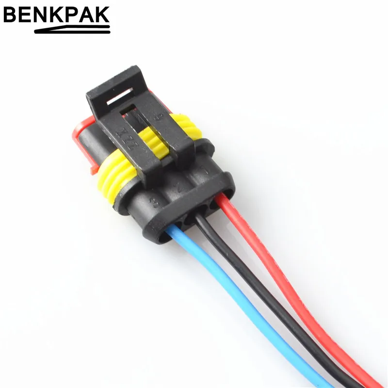 3 Pin автомобиля Водонепроницаемый Электрический разъем с электрическая кабельная проводка