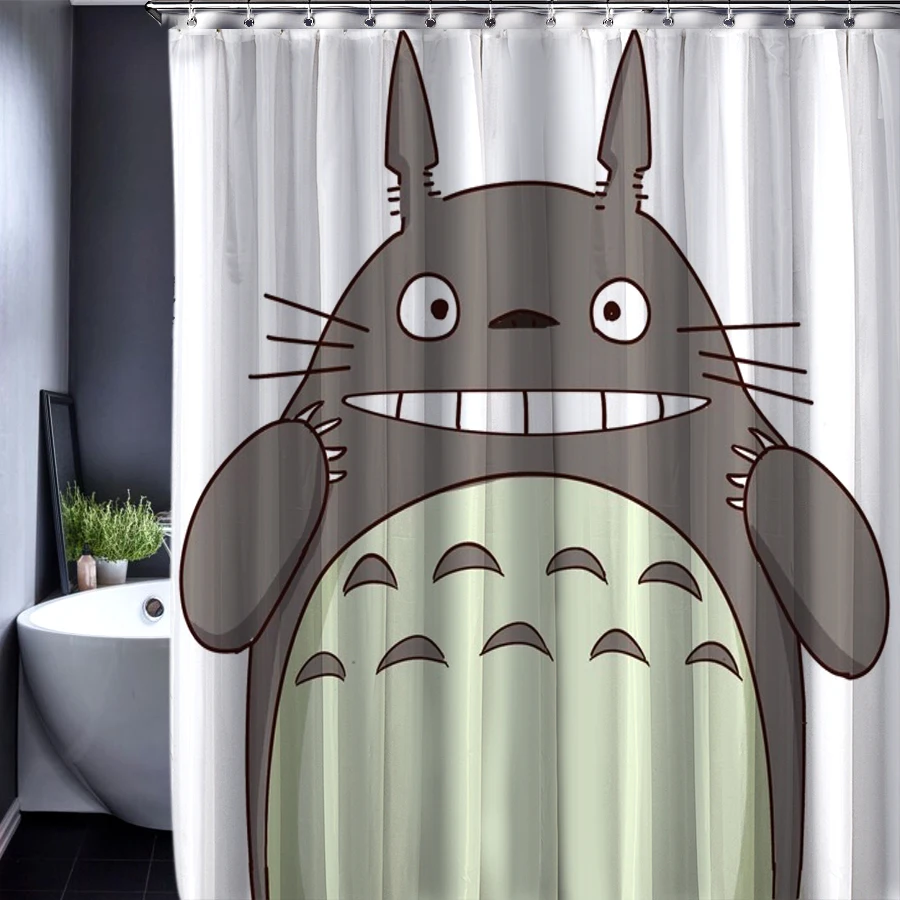 CHARMHOME черная кошка Тоторо Шиншилла индивидуальная мультяшная душевая занавеска
