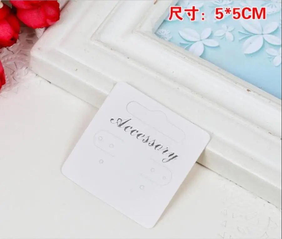 white 100 шт многоразмерные модные ювелирные изделия серьги-каффы, клипсы, серьги, крючки для ушей, бирка, дисплей, карта, сделай сам, ручной работы, аксессуары для ушей - Цвет: white