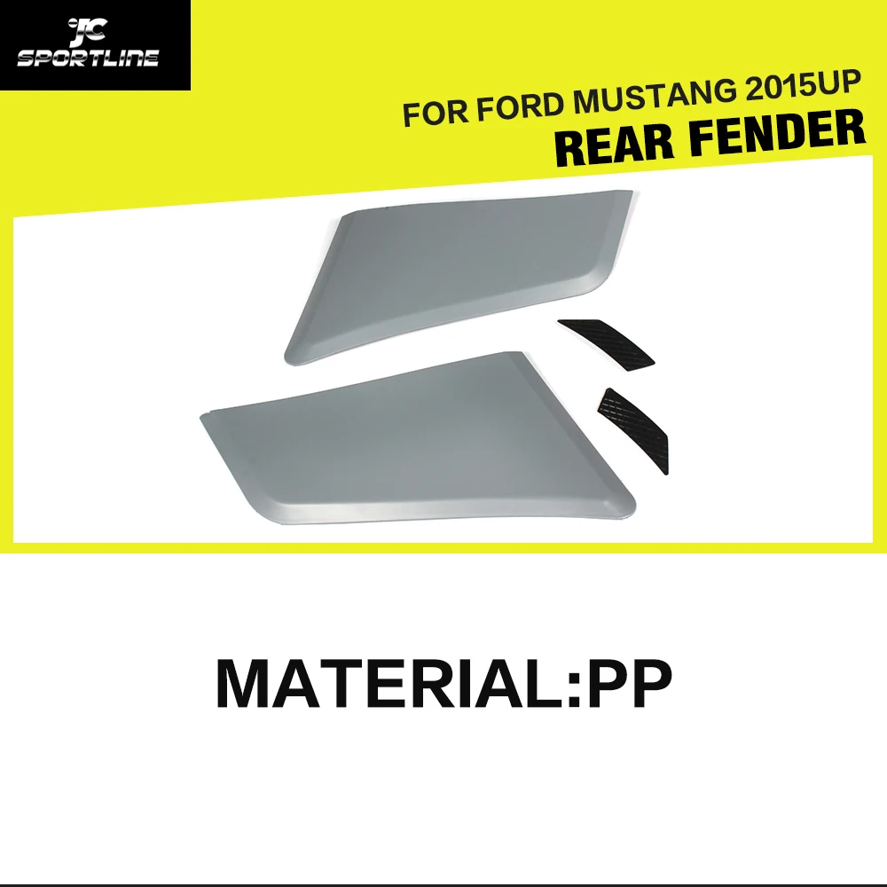 

Car Style PP Gray Primer Car Rear Fender Air Vent Flares for Ford Mustang 2015UP