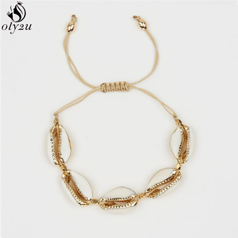 Oly2u браслет на удачу в стиле бохо с морскими фотографиями и звеньями веревочный