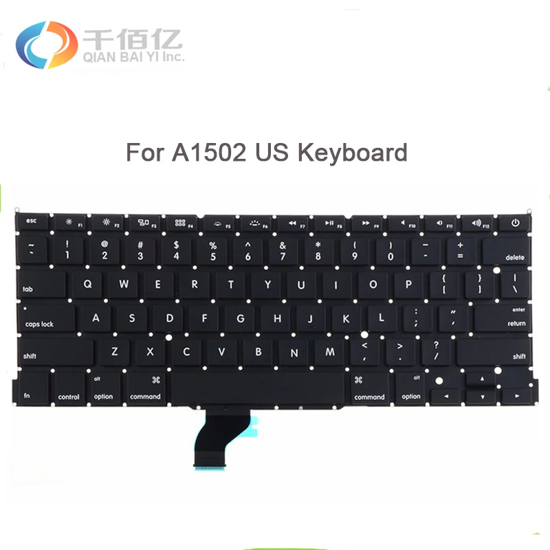 Новая сменная клавиатура A1502 для Macbook Pro Retina 13 дюймов без подсветки ноутбука ME864 ME865