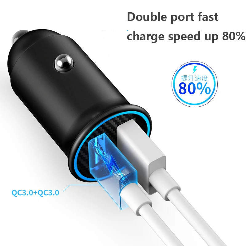 Fiuzd 36 Вт двойной USB быстрая зарядка QC 3 0 Автомобильное зарядное устройство для redmi