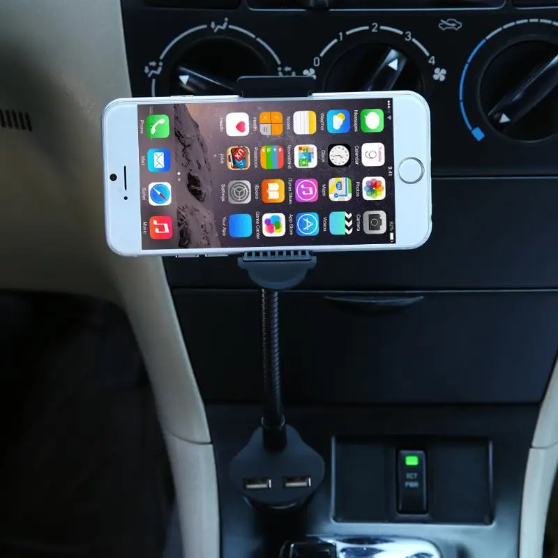 Гибкий автомобильный держатель для смартфона с поворотом на 360 градусов двойным