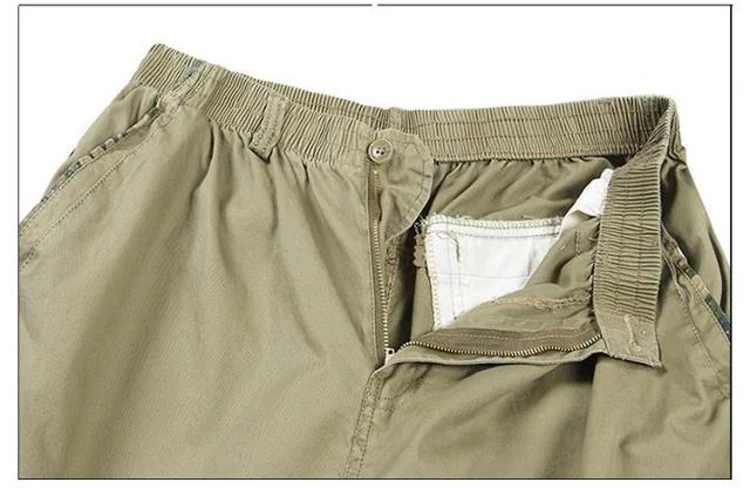 

Free shipping summer plus size shorts xxl 4xl 5xl 6xl 7XL cotton casual shorts khaki elastic waist short trousers hiphop