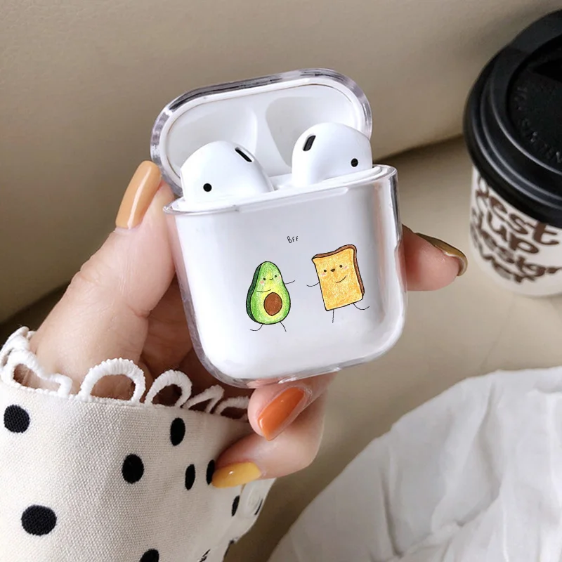 Мягкий чехол для Apple airpods, чехол, лето, фрукты, авокадо, беспроводной, Bluetooth, чехол для наушников Airpods, защитный чехол для наушников