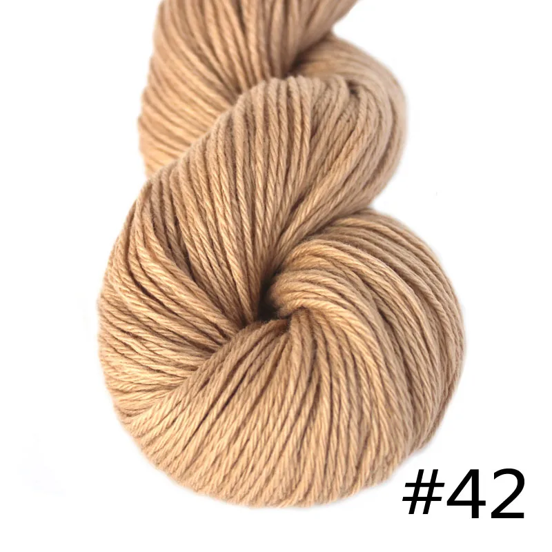 42 Clay Пряжа лотоса многоцветная Толстая кашемировая DK пряжа цвет#31-#60 натуральный кашемир 4plys ручная вязка цвет ed DIY вязание крючком - Цвет: 42 Clay