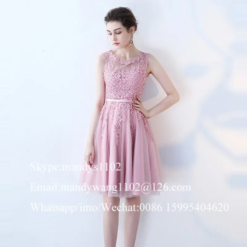 Женское Короткое платье подружки невесты синие вечерние платья с кружевной