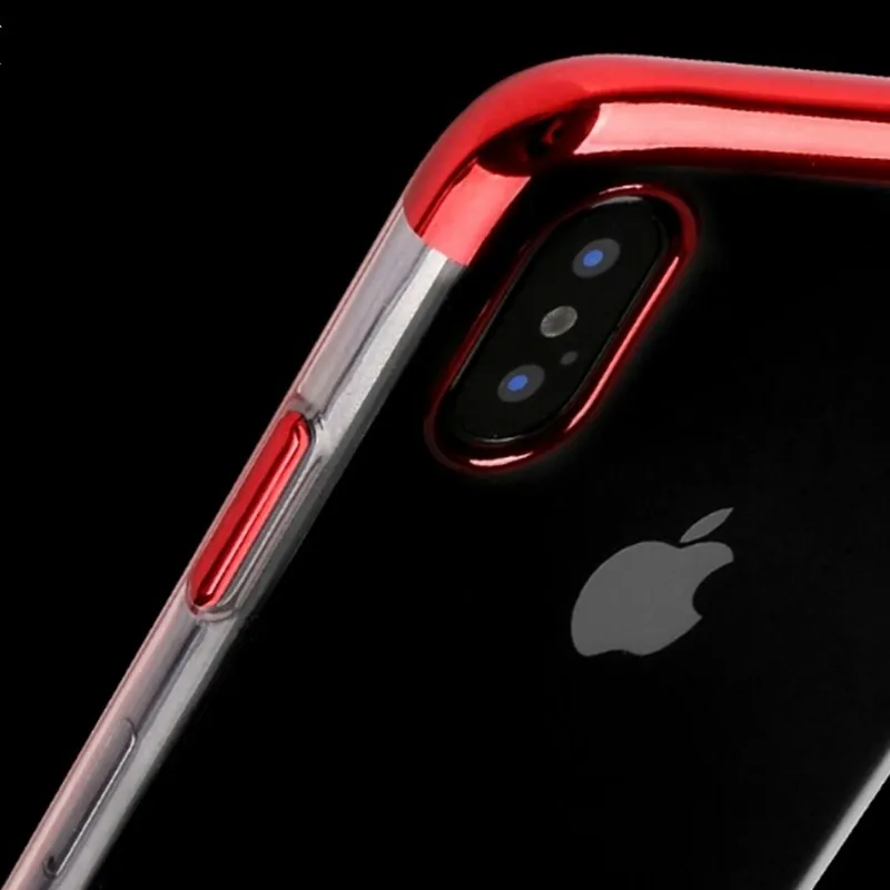 Модные оригинальные чехлы для iPhone X 10 XR XS Max роскошный прозрачный мягкий чехол из