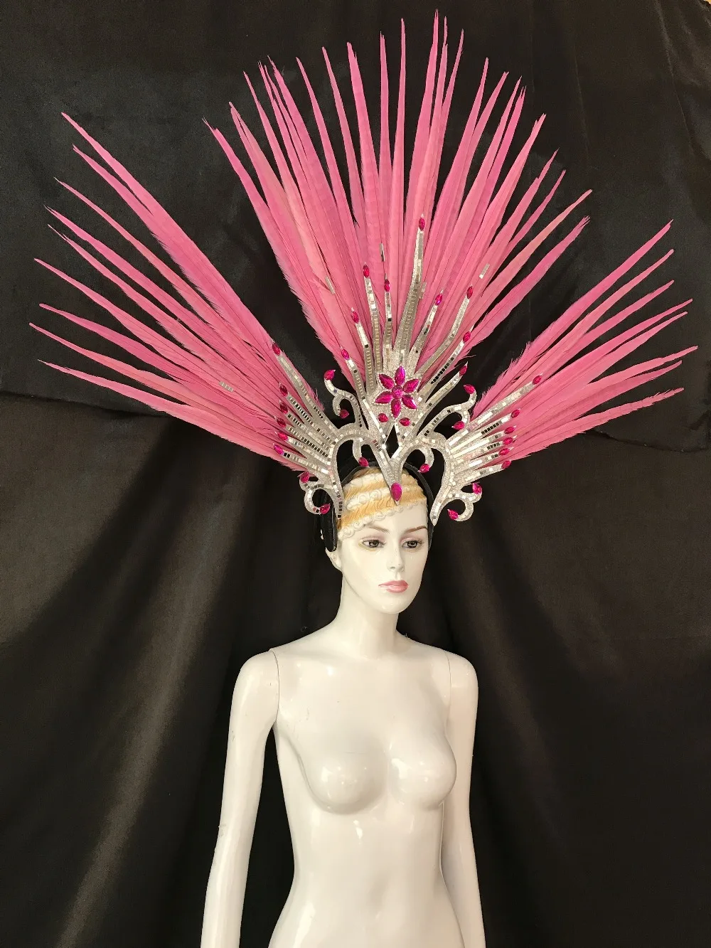 Латинские танцы Самба аксессуары Модный изысканный головной убор перья