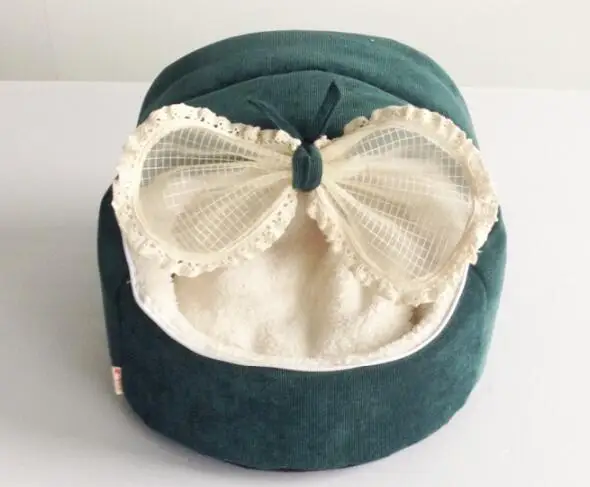 Новинка 2017 Лежанка для собак и кошек на осень зиму собачий милый домик с бантом