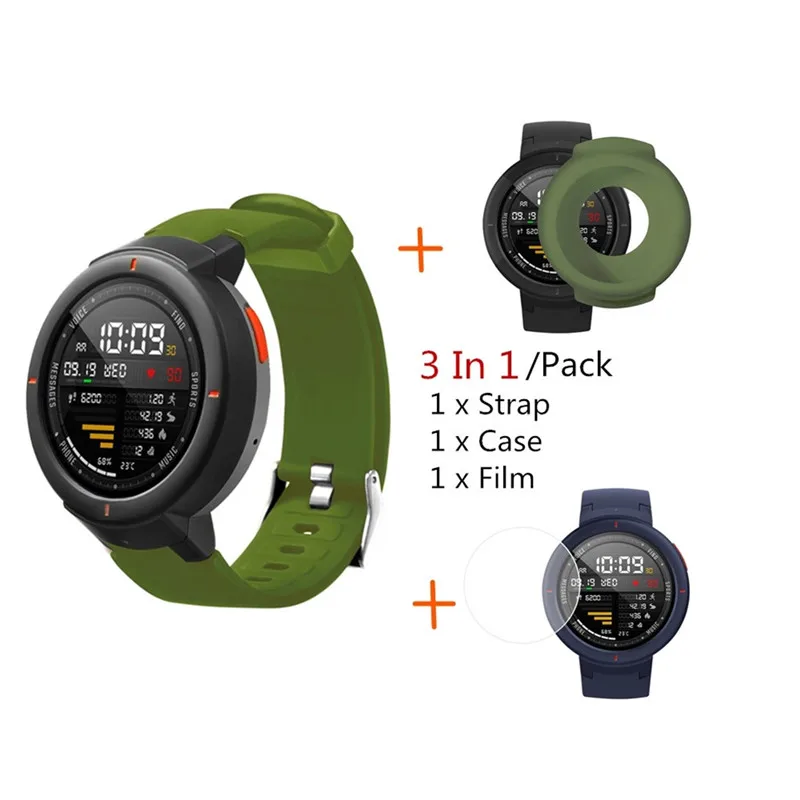 Смарт аксессуары HIPERDEAL чехол силиконовый ремешок для часов Huami Amazfit Verge с защитой