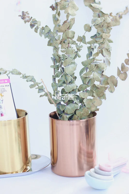 Скандинавском стиле латунь золотой ваза/подставка для ручек/Набор хранения