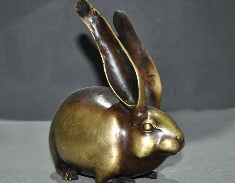 Старый Китай Бронза Медь зодиака животных Фен Шуй Богатство Благоприятный