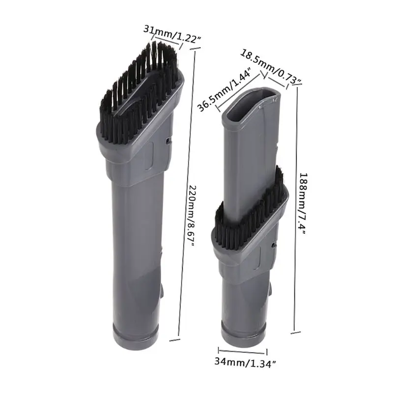 

2 In 1 Vacuum Cleaner Attachment Flat Mouth Suction Head And Brush For Dyson Vacuum Cleaner Parts