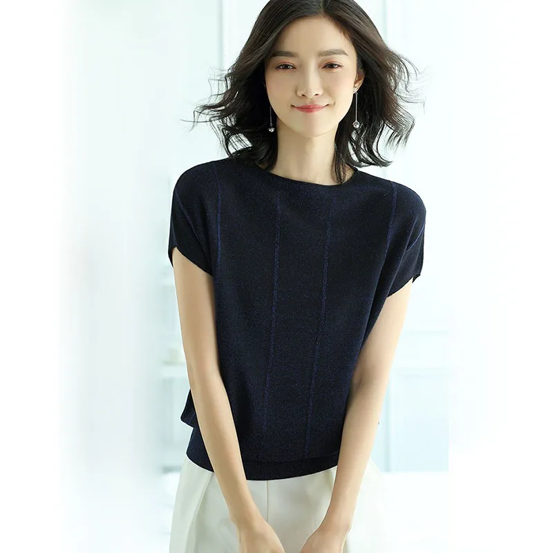 2019 летние женские модные топы Новое поступление вязаный пуловер без рукавов