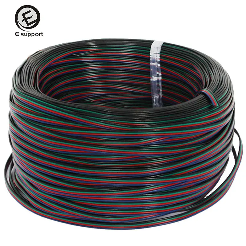 

EE support 4Pin LED Light Strip Extension Cords Connection Wire Cable Cord 3528 5050 RGB Car Accessories 2/10/20M