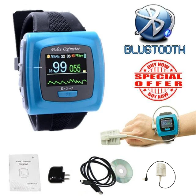 CE FDA Bluetooth Пульсоксиметр для запястья, пригодный для ежедневного и ночного сна CMS50FW