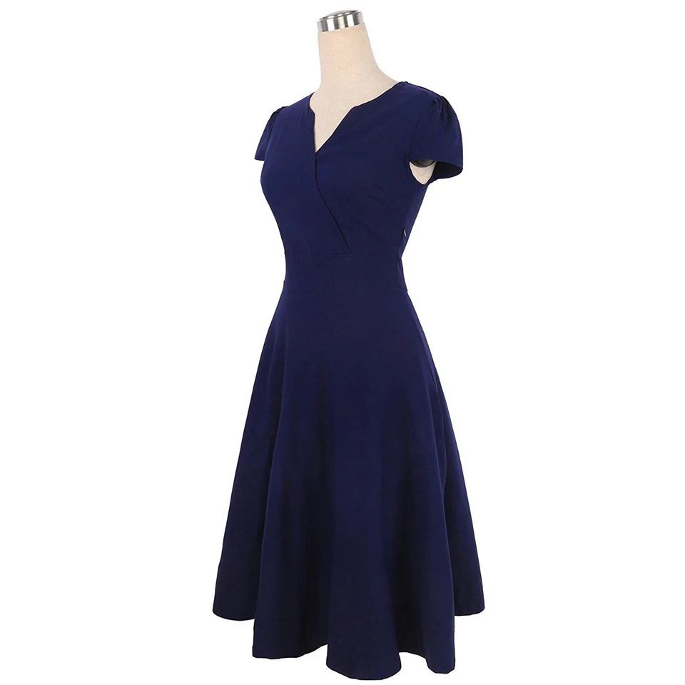 Oxiuly размера плюс 3XL Одри Хепберн 50 х годов Vestidos женское платье официальное с V