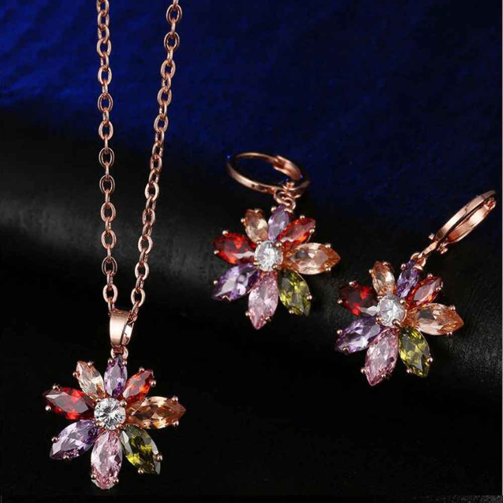 Цвет ful кубического циркония Висячие серьги Винтаж кристаллами от Swarovski Золотой