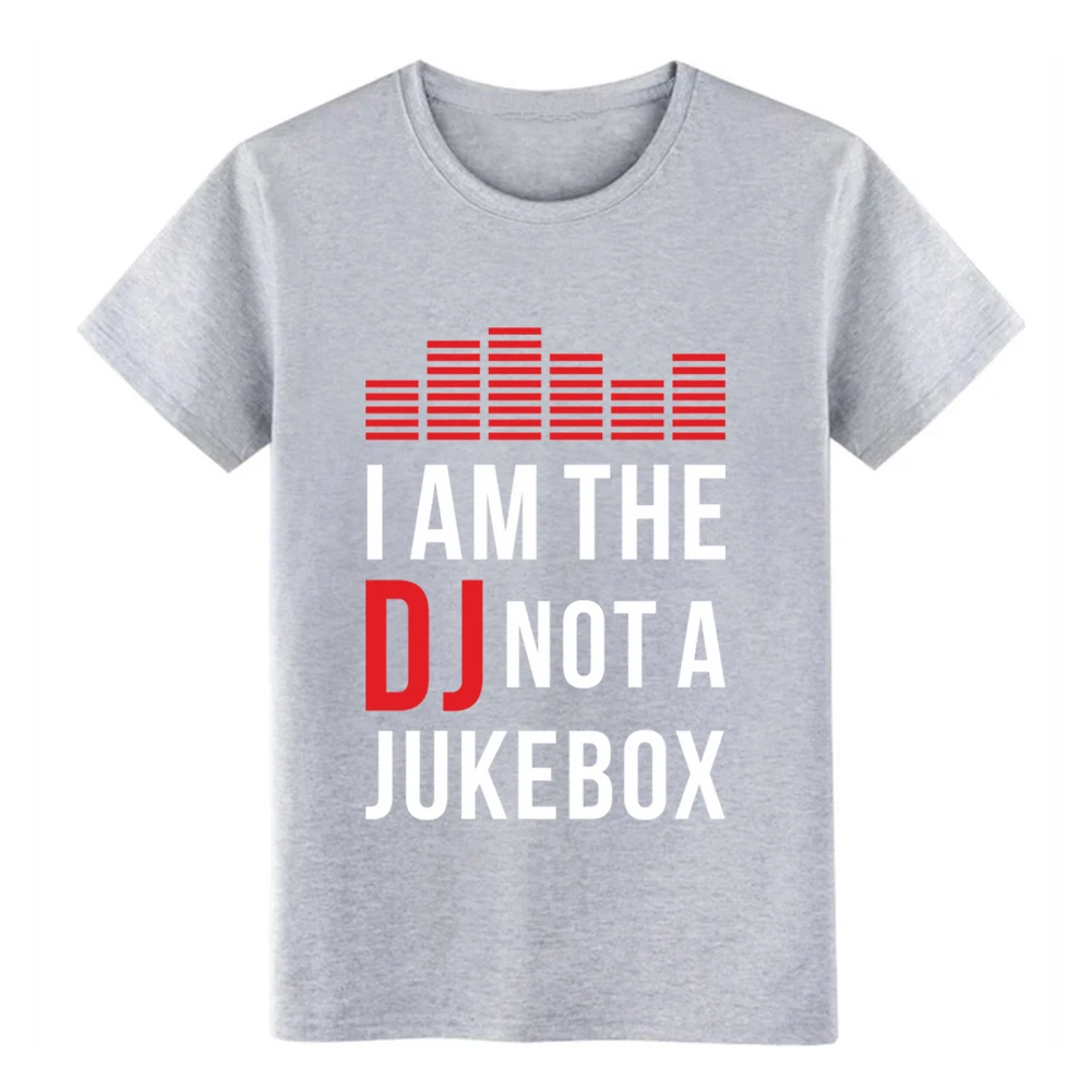 Мужская футболка с надписью I am the DJ not a Jukebox удобная Весенняя винтажная рубашка