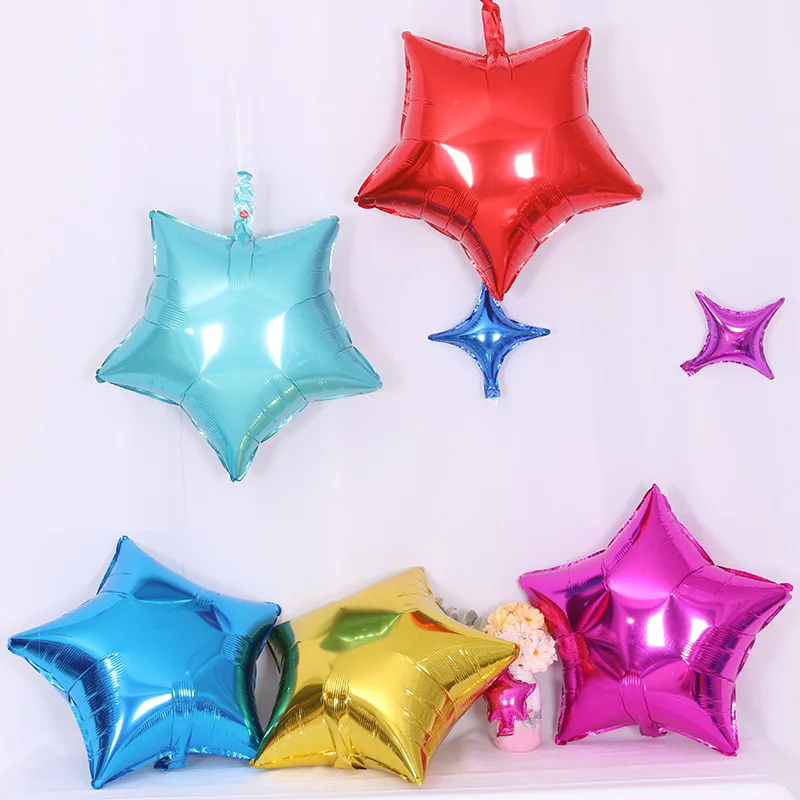 В форме звезды 24 дюйма большие воздушные шары из алюминиевой фольги надувной