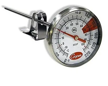 

Cooper-Atkins 2237-04 Stainless Steel Bi-Metal Espresso Milk Frothing -10 to