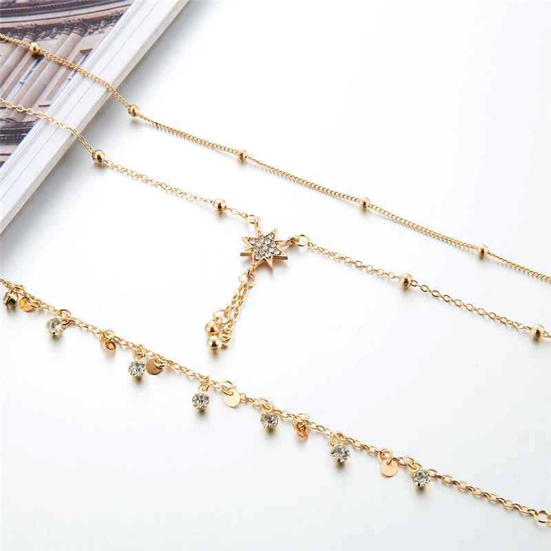 Новая женская летняя мода ножной браслет в богемном стиле ретро геометрический