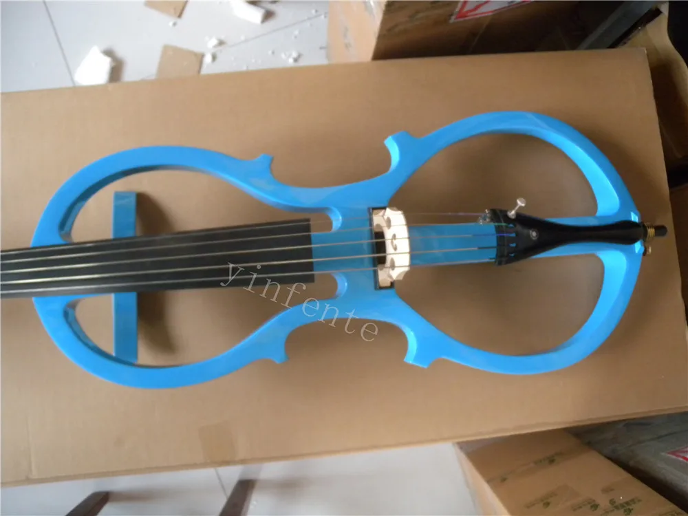 Одна синяя 5 струн 4/4 Новая электрическая Виолончель тихий мощный звук черное