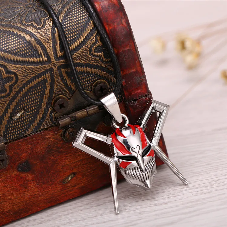 Ожерелье маска подвеска из сплава серебряное ожерелье в виде веревочной цепи