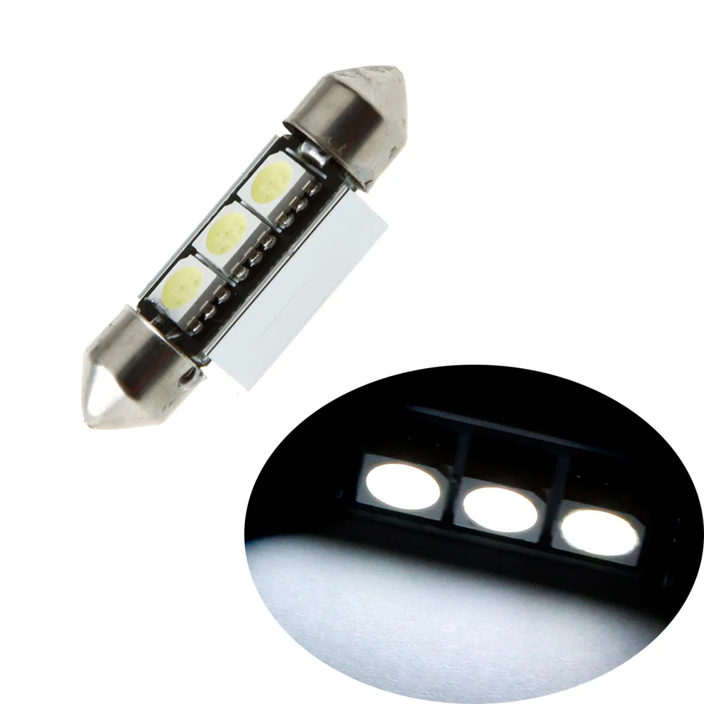 Светодиодсветодиодный лампа Canbus для салона автомобиля белая 37 мм 3 5050 SMD|interior led