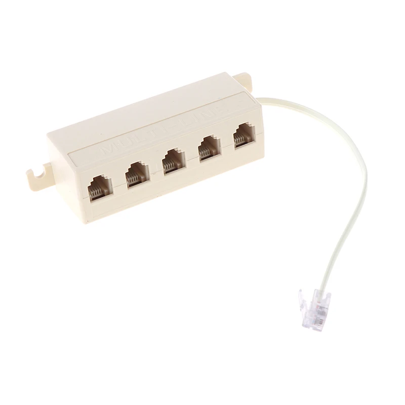 RJ11 полезные 5 Way Outlet телефон модульный гнездо соединителя телефона сетевой