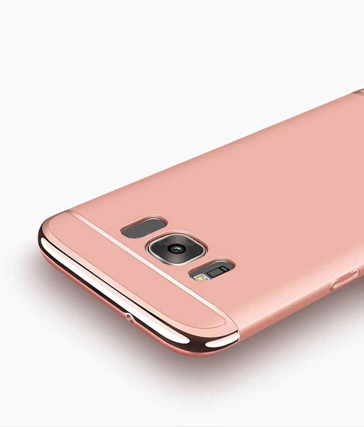 3 в 1 чехол для телефона для samsung galaxy s9 s8 s7 s6 edge plus задняя крышка позолоченный защитный чехол жесткий чехол