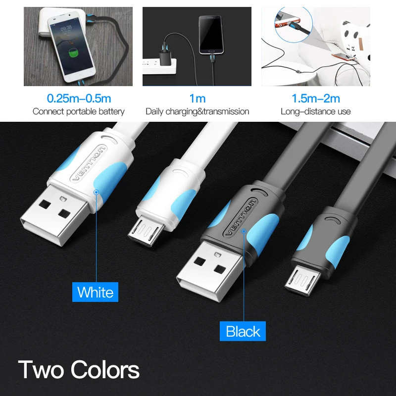 Vention 1 5 м Micro USB2.0 кабель для мобильного телефона зарядки супер Зарядное устройство