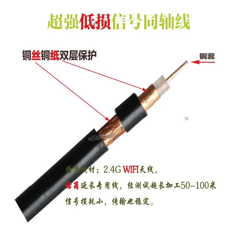 Svtkpzp BNC connector l turn wireless router network card antenna receiver extension cord | Мобильные телефоны и