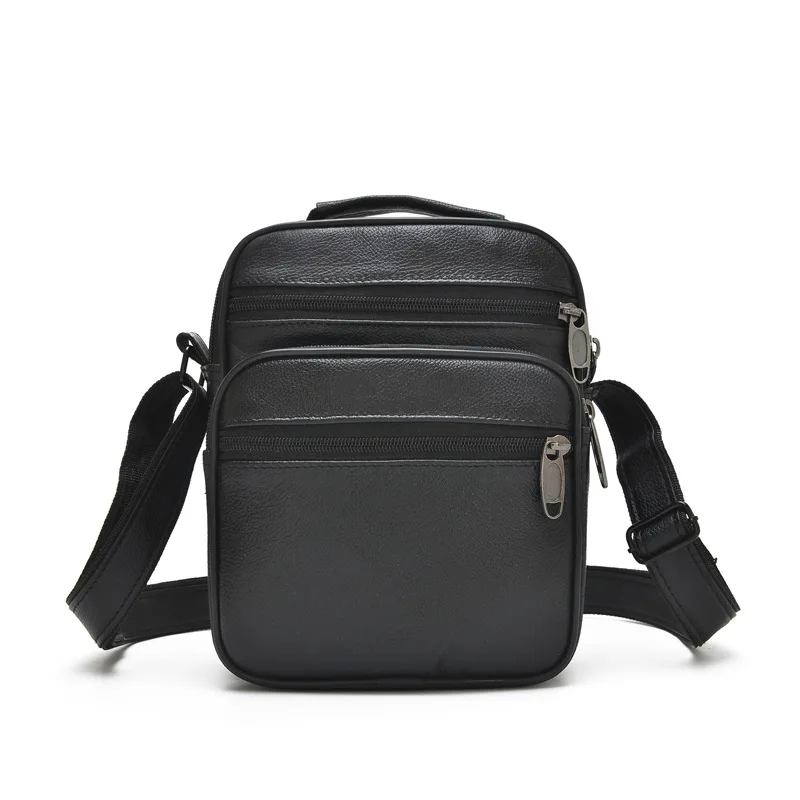 

Men's Genuine Leather Crossbody Bags For Men Shoulder Bags Black Handbags High Quality