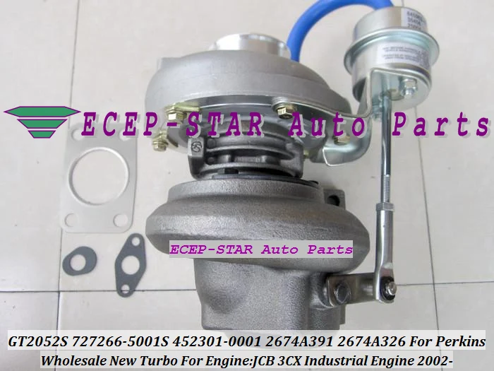 GT2052S 727266-0003 727266 452301 452301-0003 2674A328 2674A393 турбо для промышленного двигателя Perkin JCB 3CX 4CX