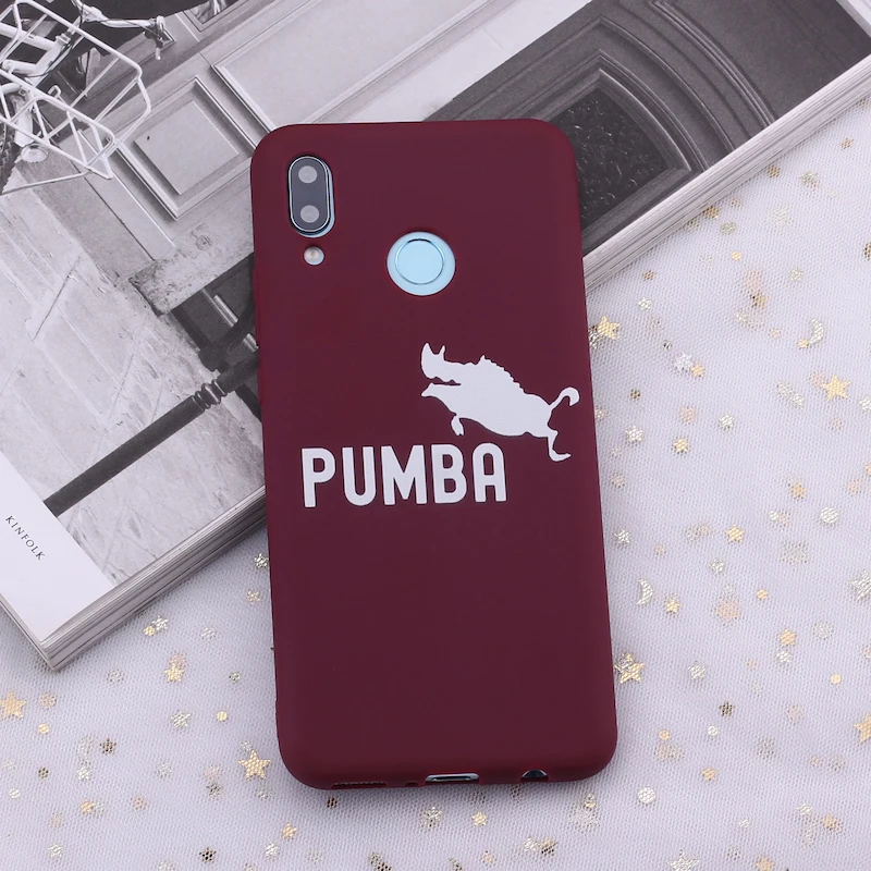 Burgundy Для samsung S8 S9 S10 S10e Plus, Note 8, 9, 10, A7 A8 Акуна Матата Король Лев матовый Силиконовый чехол для телефона Капа Fundas Coque - Цвет: Burgundy