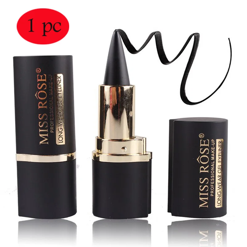 1pcs 1/3/4/5/10 шт. Miss Rose, профессиональный Черная Подводка для глаз Stick Eyeswear гладкая длительный макияж глаз карандаш ручка - Цвет: 1pcs