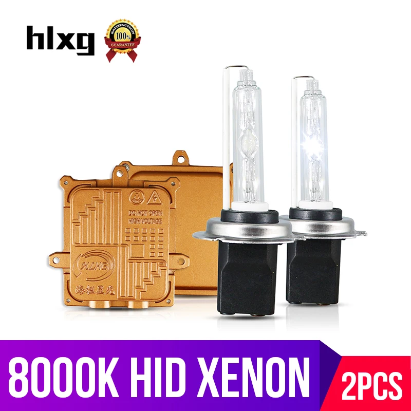 Hlxg 1 комплект 8000 К беловато-синий H1 H4 55 Вт hid xenon h7 880 881 H27 H8 H11 HB4 HB3 9005 Автомобильные