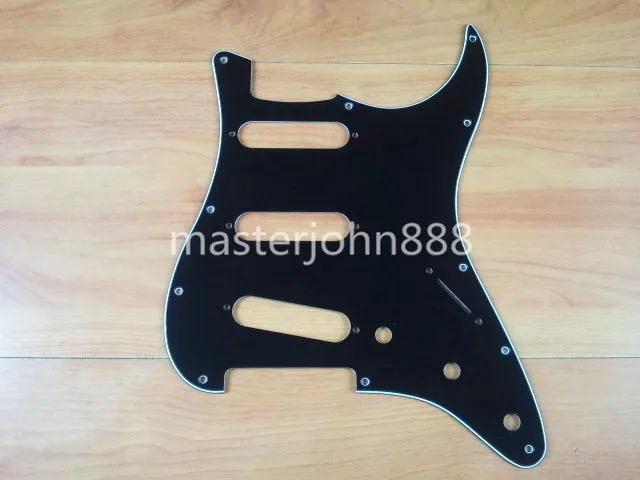 Новая Черная 3 слойная электрогитара SSS Pickguard для гитары в стиле Strat оптовая