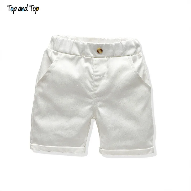 Летний Пляжный комплект одежды для мальчиков Повседневная рубашка с бантом и